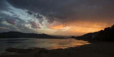 蜜桃社区平台全景评测封面图，深紫夜空背景下的内容卡片流，体现平台丰富的内容生态与现代视觉风格